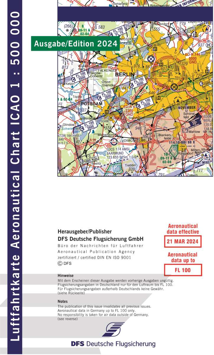ICAO-Karte, Ausgabe 2024, Motorflug 1:500.000