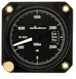 UL-Einbau-Höhenmesser EBH, 0-3000m, 80mm