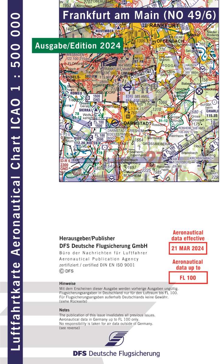 ICAO-Karte, Ausgabe 2024, Motorflug 1:500.000