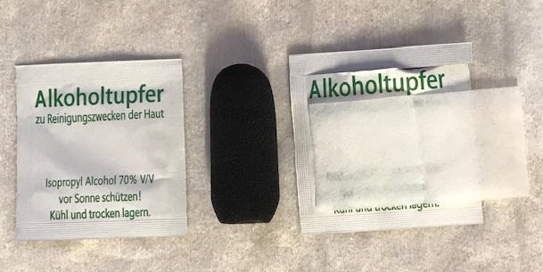 Headset Ersatz-Windschutz für Mikro - Set mit Alkoholtupfer