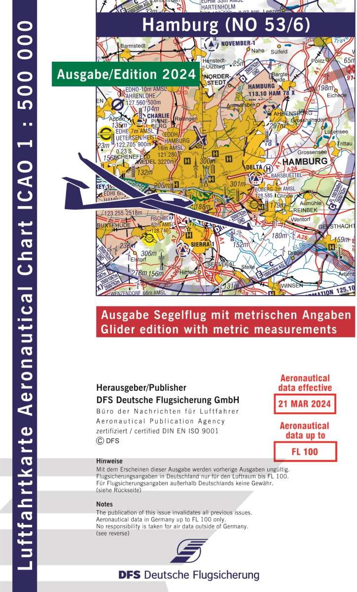 ICAO-Karte, Ausgabe 2024, Segelflug 1:500.000
