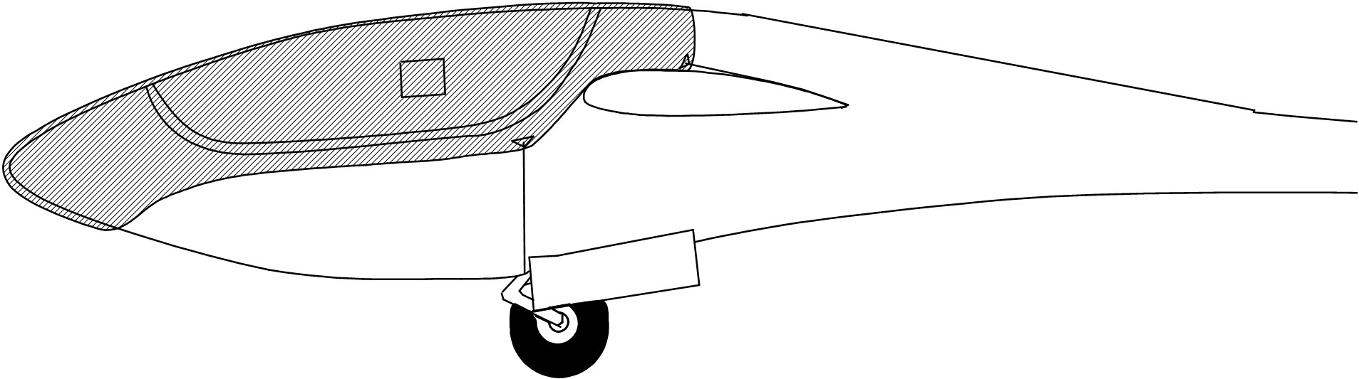 Haubenbezug/Cockpit-Cover silber stretch JAXIDA Einsitzer kurz