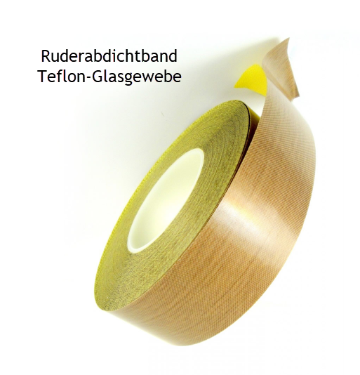 Ruderabdichtband (38mm breit) Teflon-Glas 33 Meterrolle