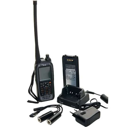 ICOM IC-A25NE 8,33/25 kHz VHF Handflugfunkgerät (COM / NAV / GPS) mit GPS-Empfänger und Bluetooth