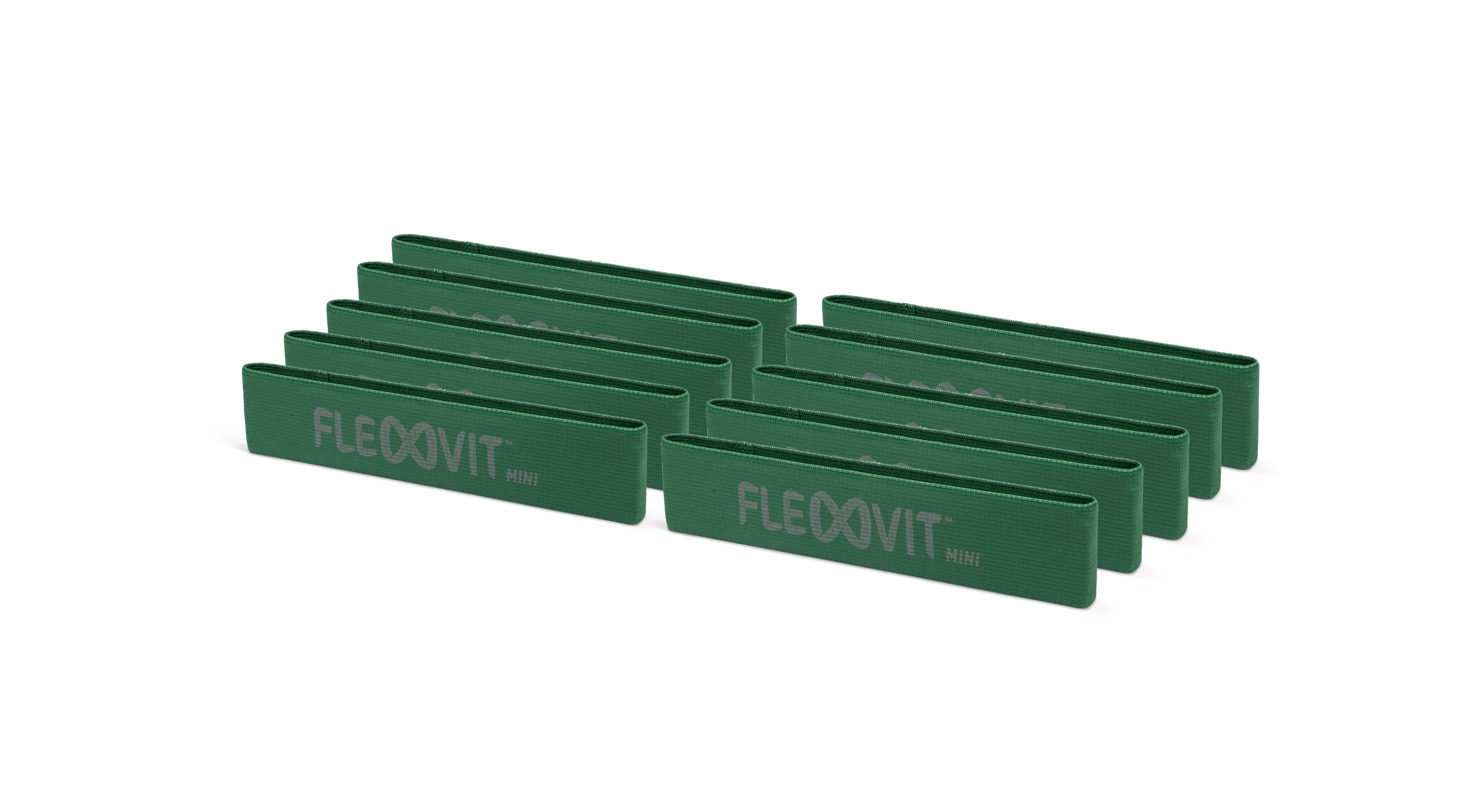 FLEXVIT Mini Band - 10er Set athletic grün