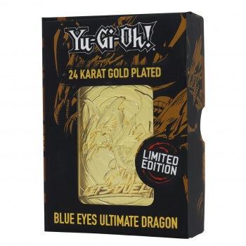 Fanattik Yu-Gi-Oh! 24 Karat Goldkarte - Blue Eyes Ultimate Dragon/Blauäugiger ultimativer Drache