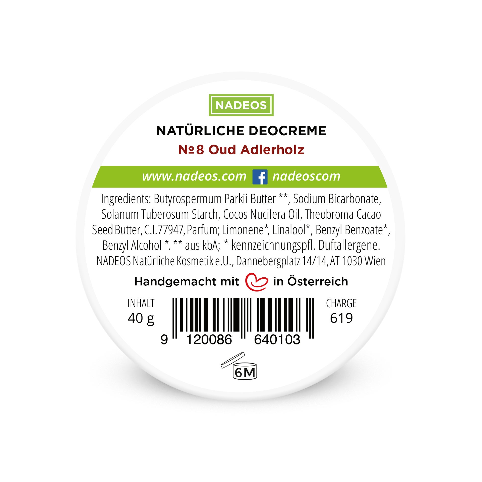 Crema deodorante naturale Oud Eaglewood