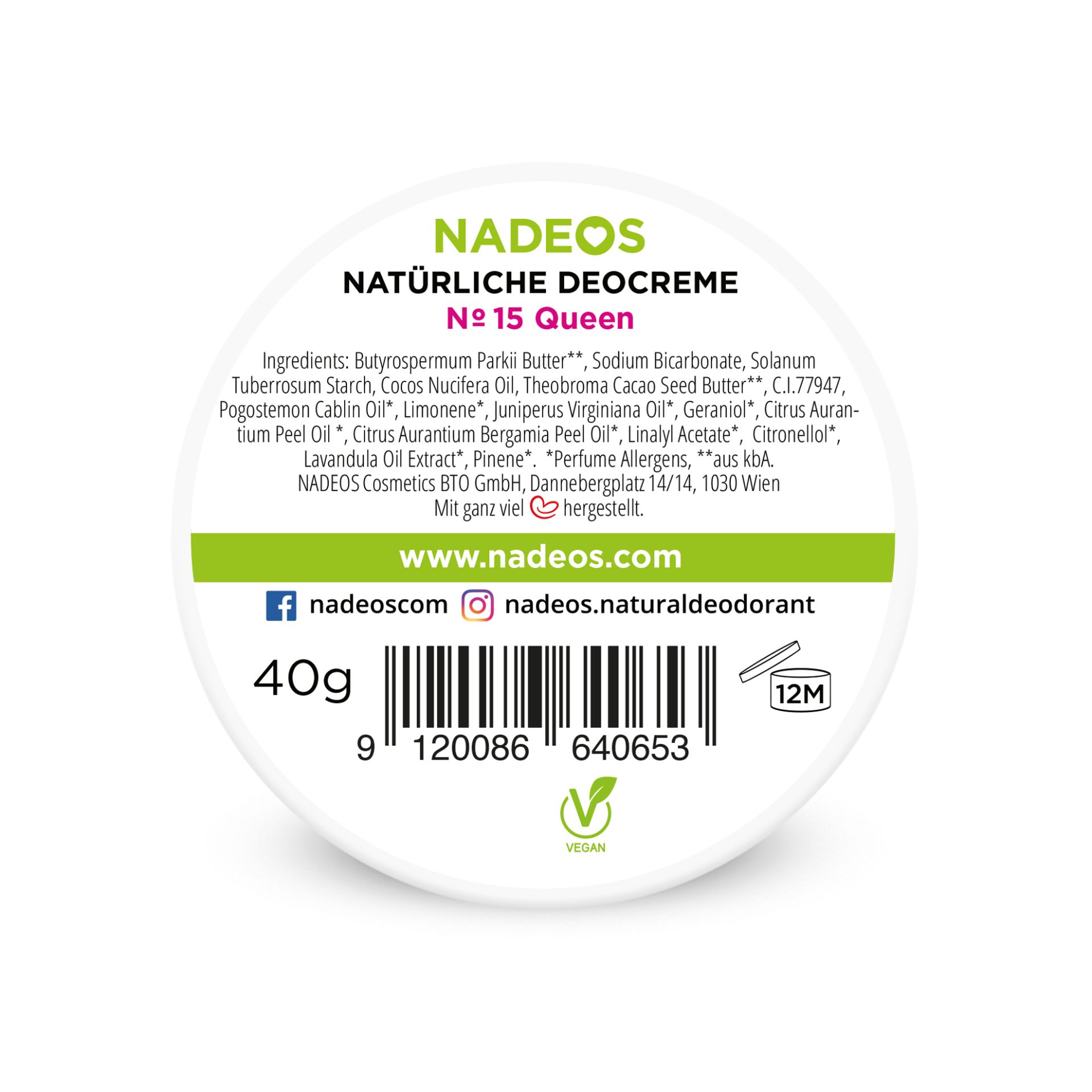 Natürliche Deocreme Nr. 15 Queen