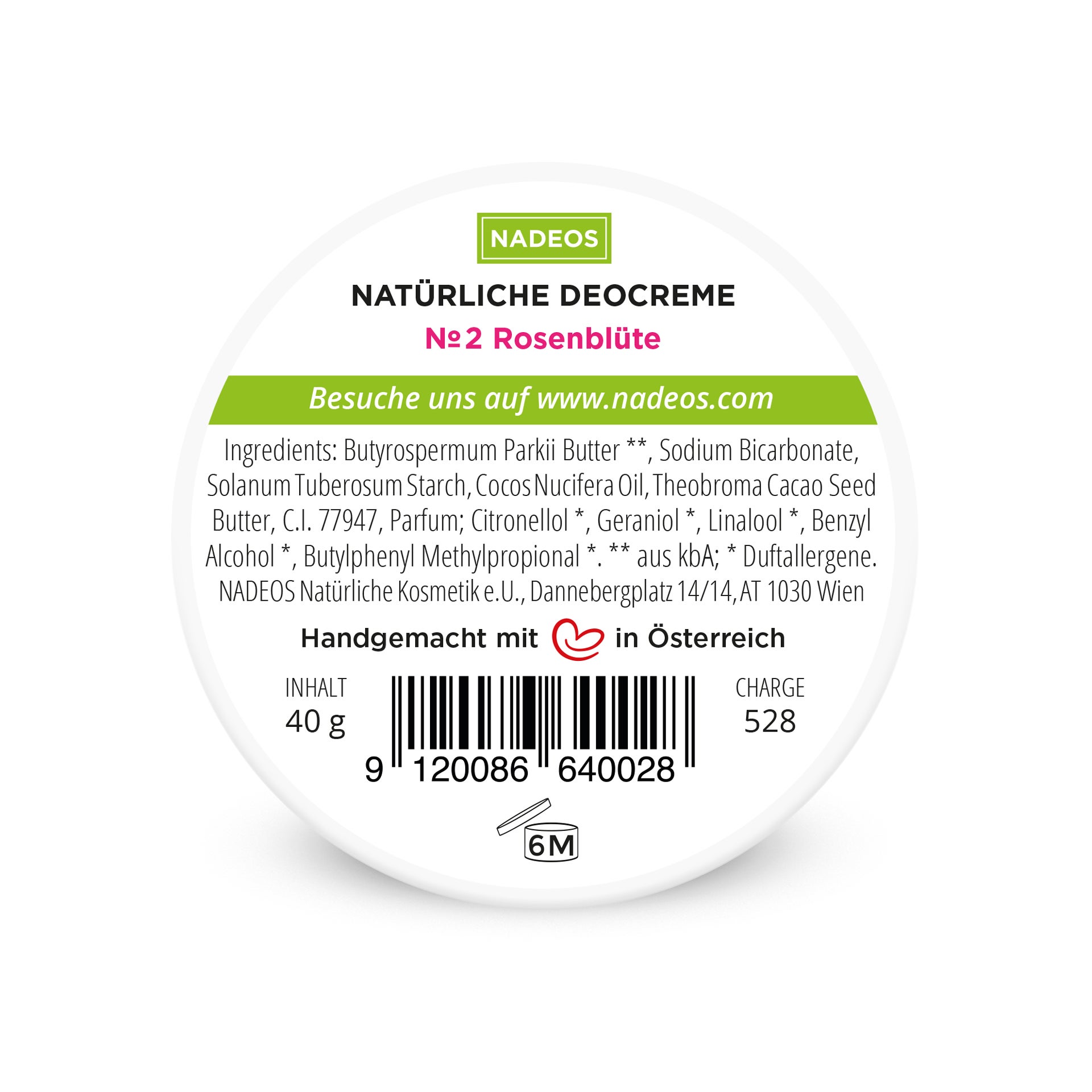 Crema deodorante naturale ai fiori di rosa