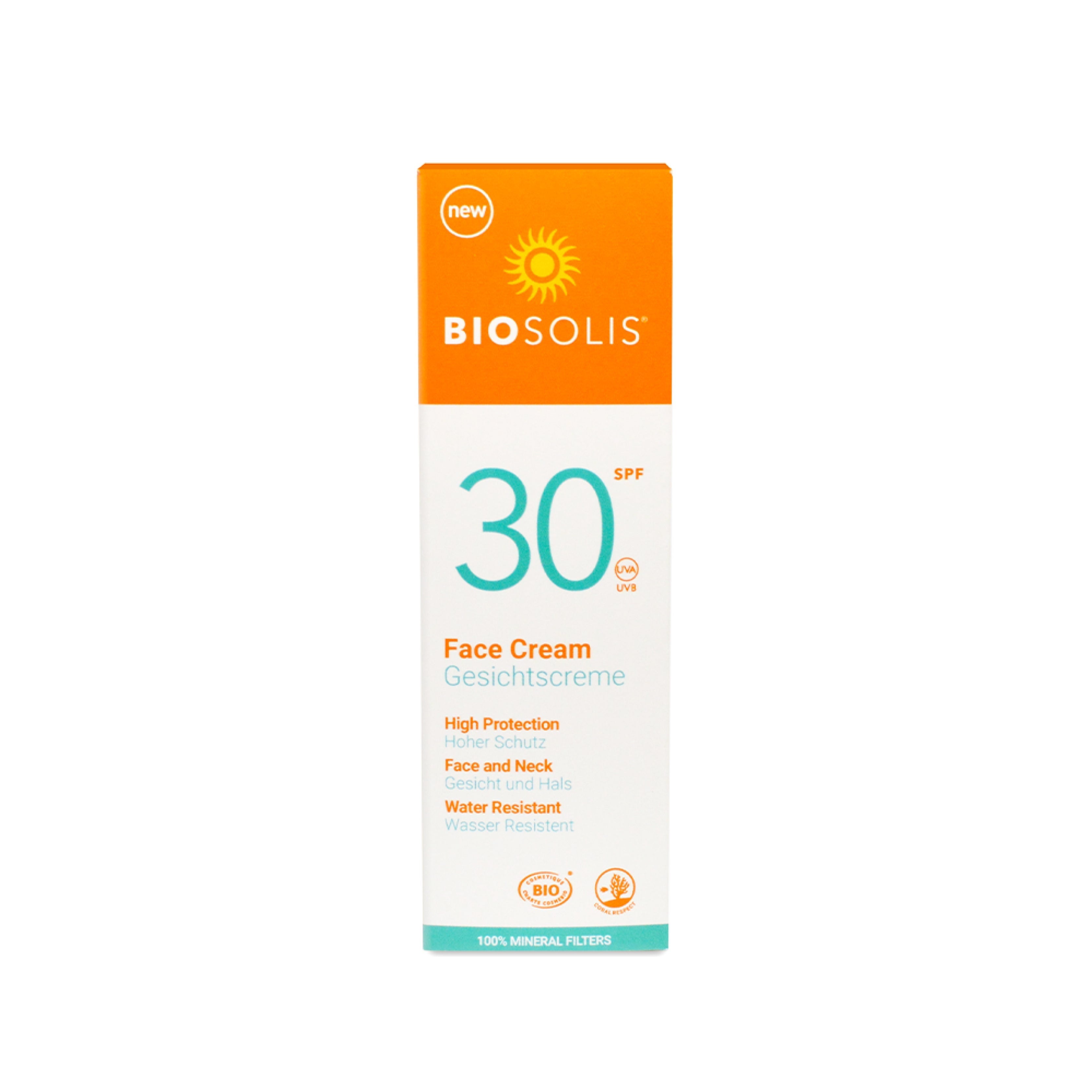 biosolis-1841721-gesichtscreme-lsf-30-pack Sonnencreme Gesicht LSF 30