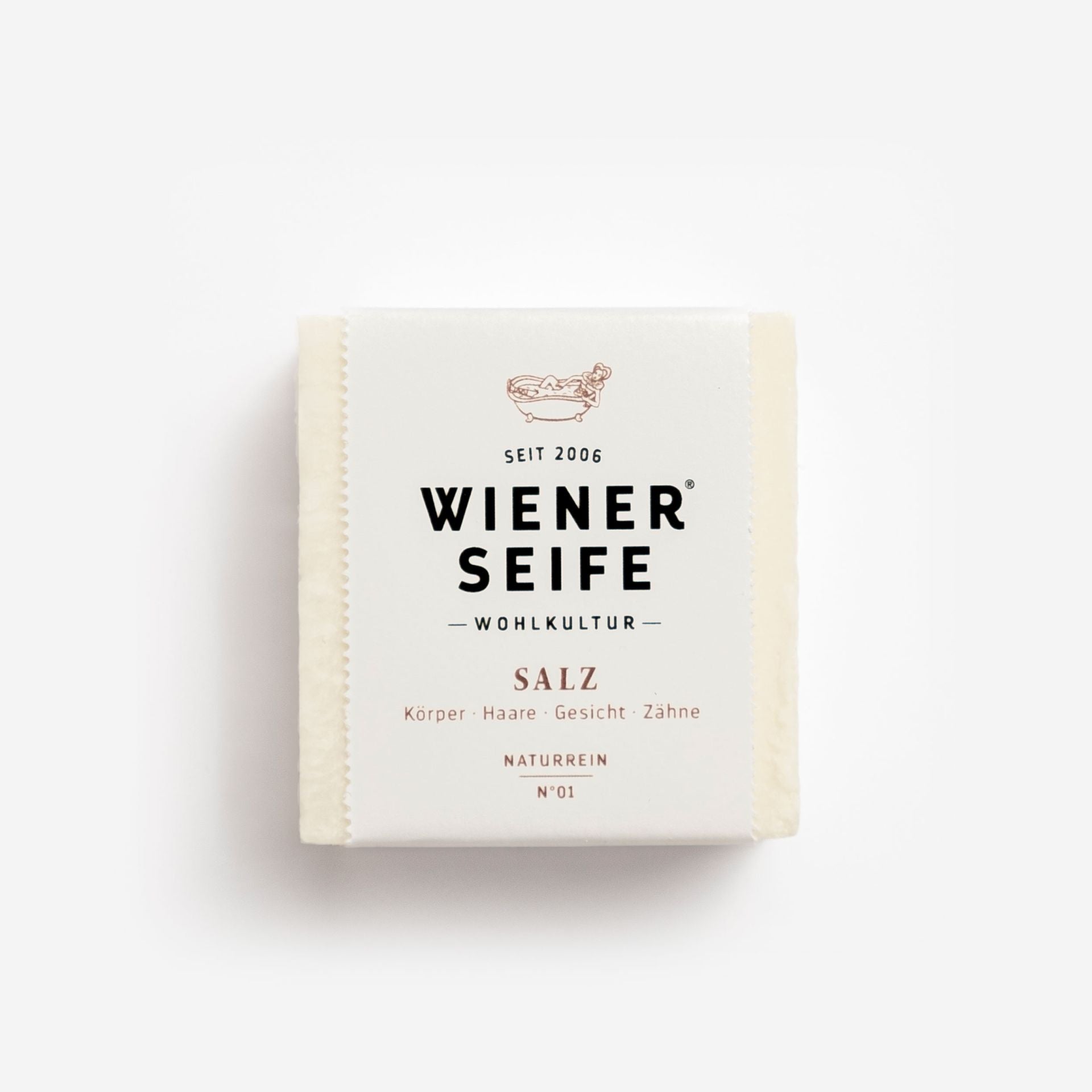 Salzseife N°01 Flasche, Visitenkarte, Papier, Text