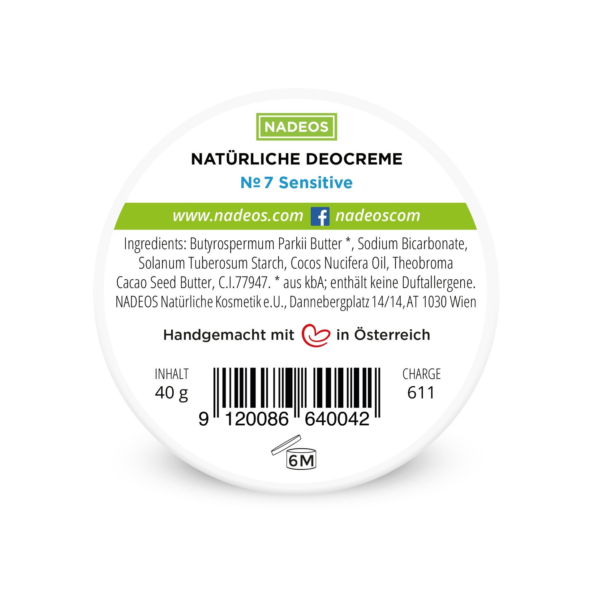 Natürliche Deocreme Sensitive