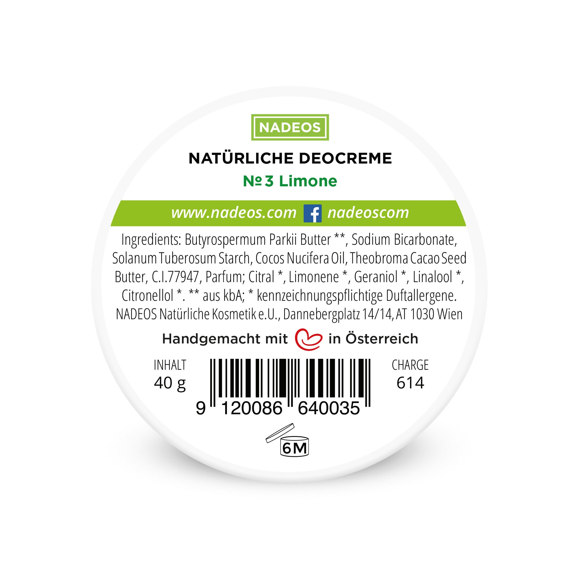 Crema deodorante naturale al lime