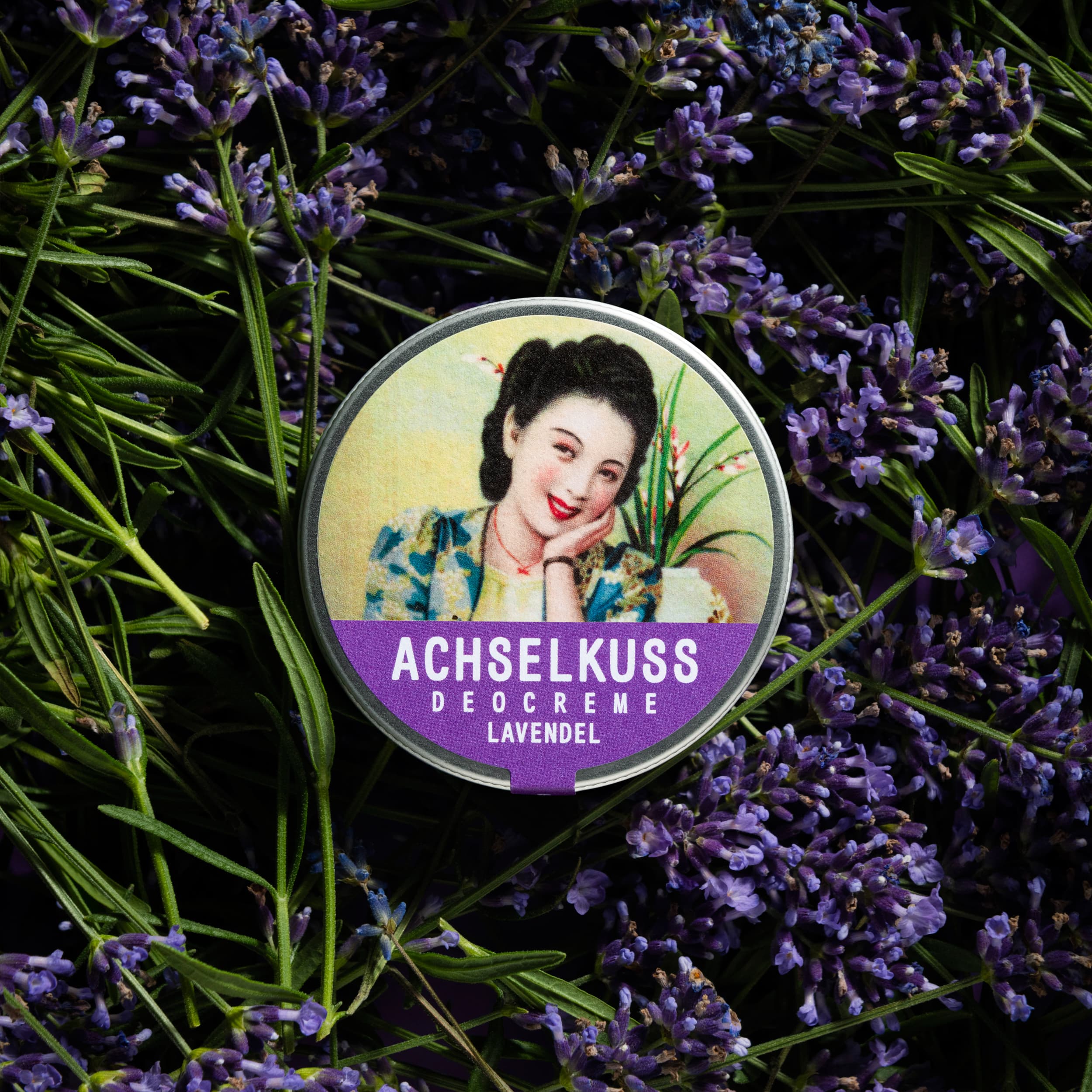 ACHSELKUSS-Lavendel-50g Crema deodorante alla lavanda