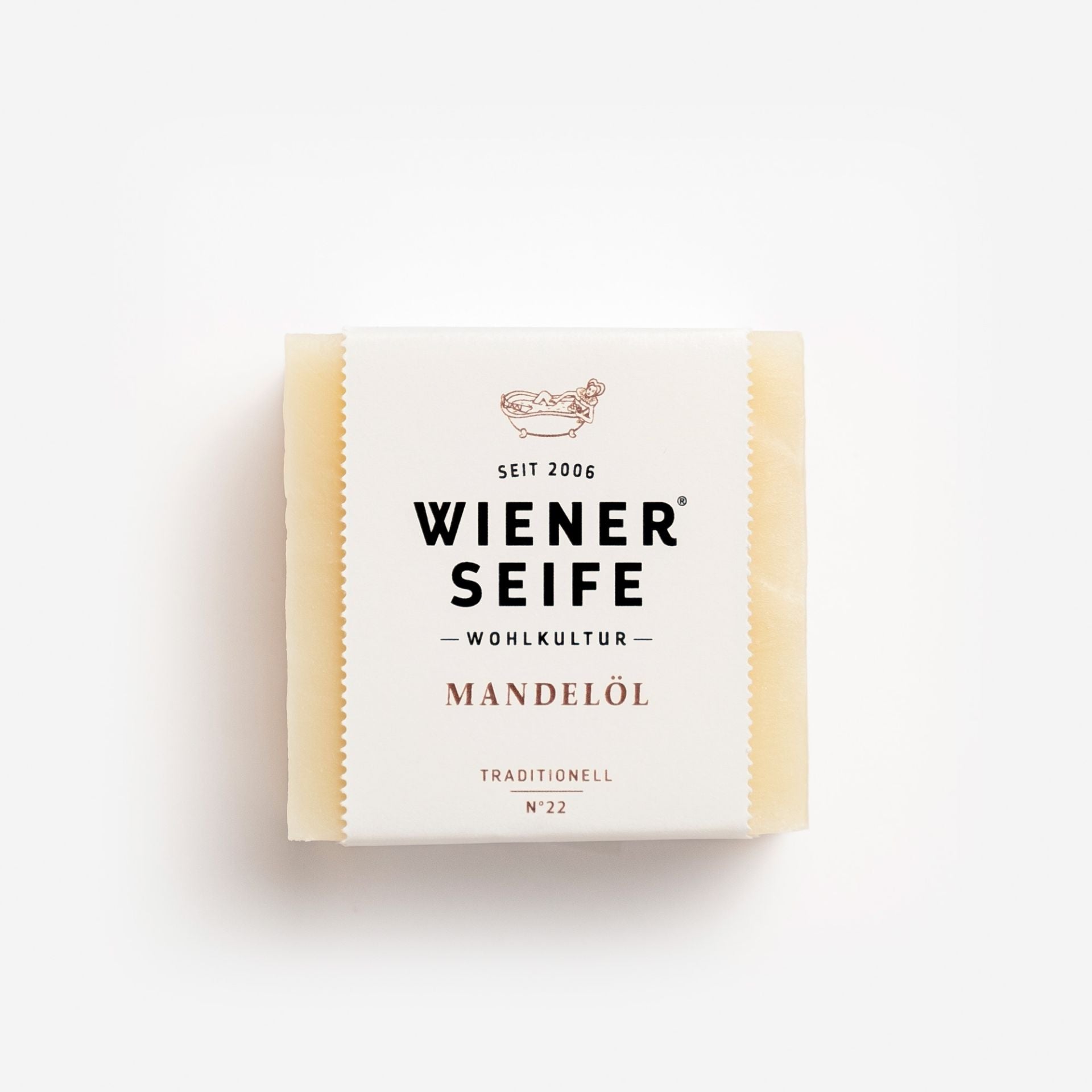 Mandelöl Seife N°22 Visitenkarte, Papier, Text, Flasche