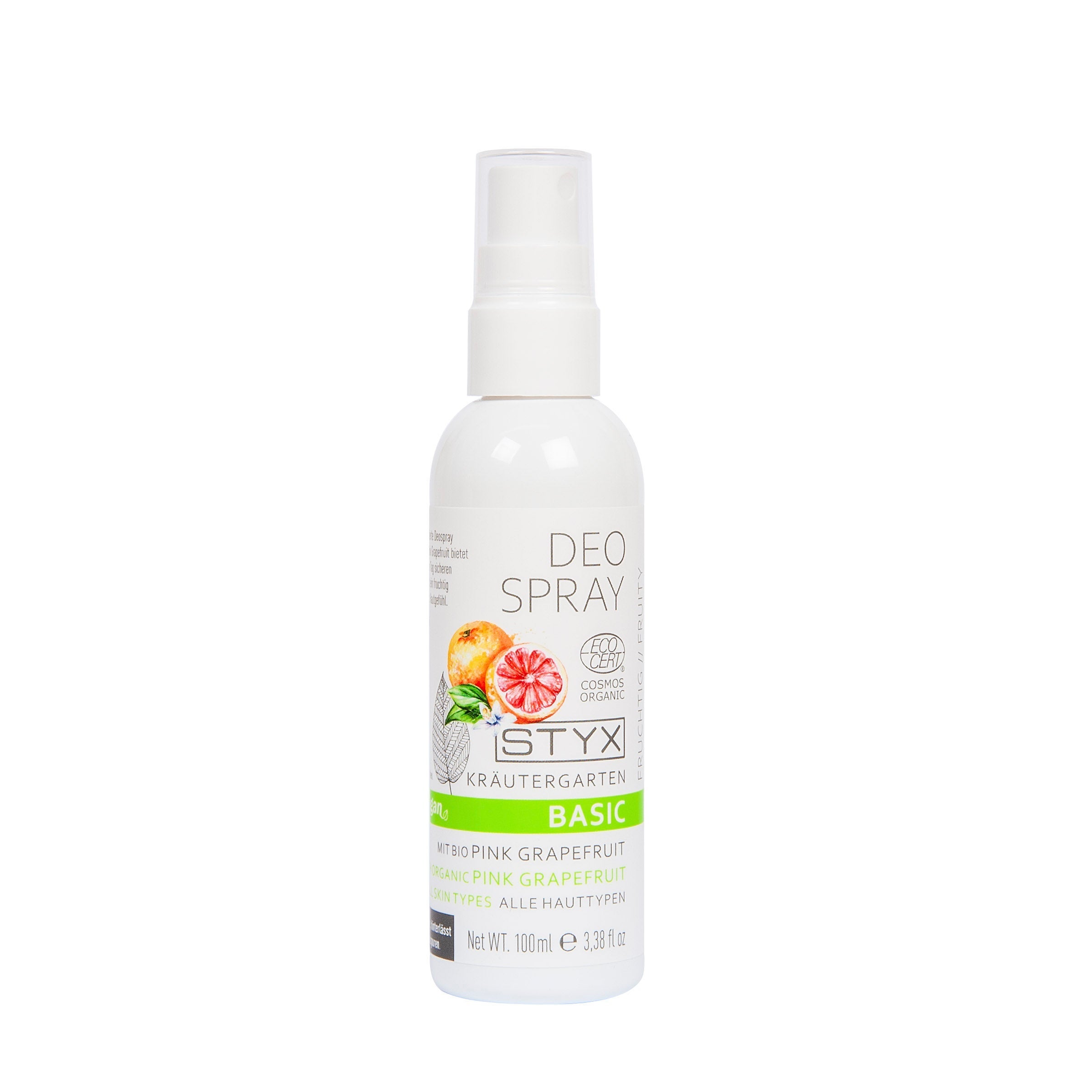 styx-kg-basic-deo-spray-100ml Deo Spray mit BIO-Pink Grapefruit