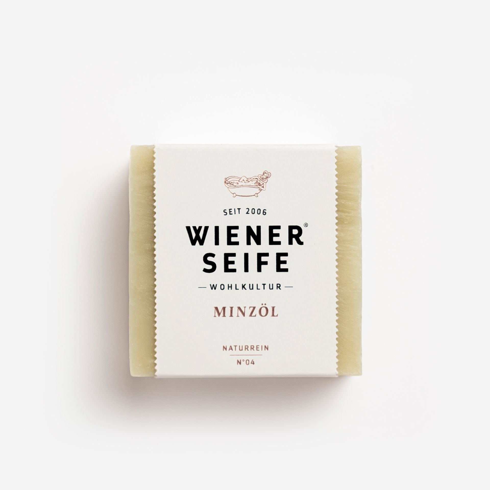 Minzöl Seife N°04 Visitenkarte, Papier, Text