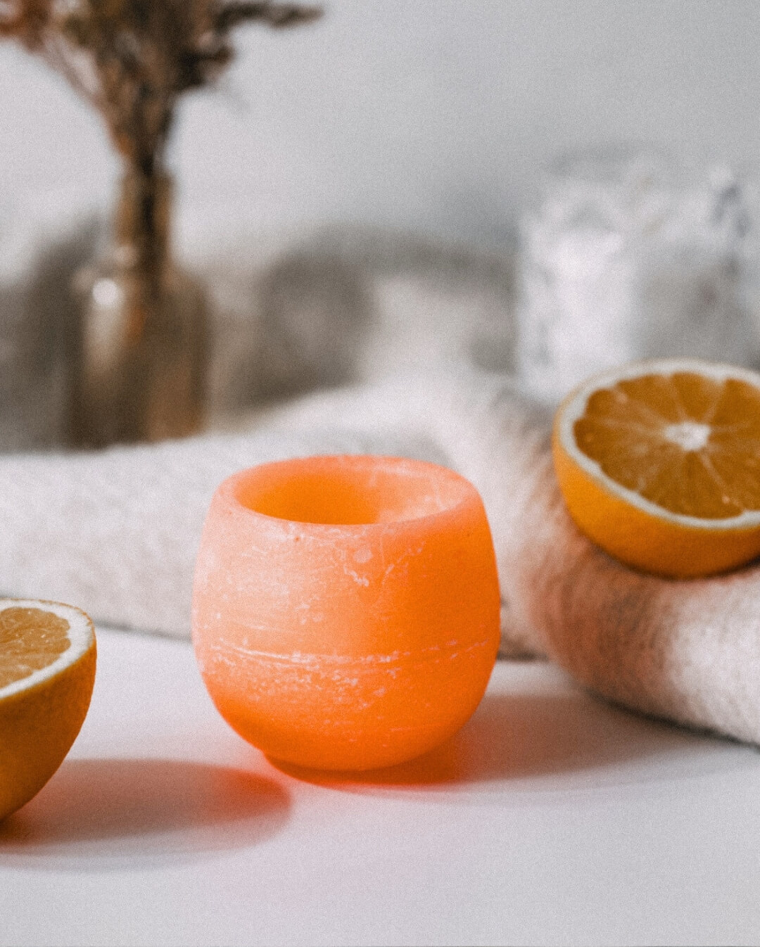 Candiles Duftwachs Raumduft Orange – fruchtiger Raumduft mit spritziger Süße für positive Stimmung und frisches Ambiente