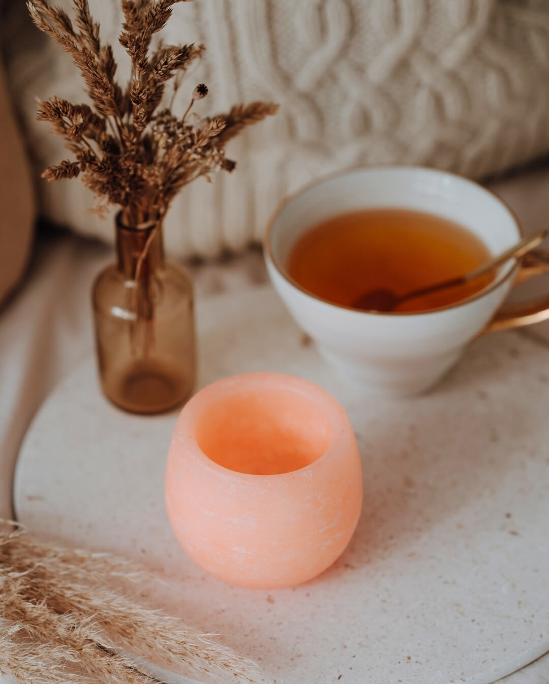 Candiles Duftwachs Raumduft Neroli – natürlicher Raumduft mit mediterraner Orangenblüte für entspannte und harmonisierende Atmosphäre ohne Flamme