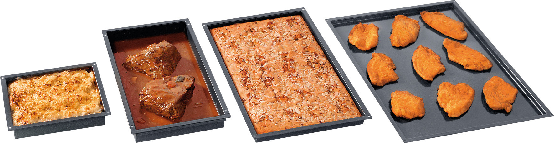 Behälter, Bäckernorm 600 x 400 x 40 mm / granitemailliert