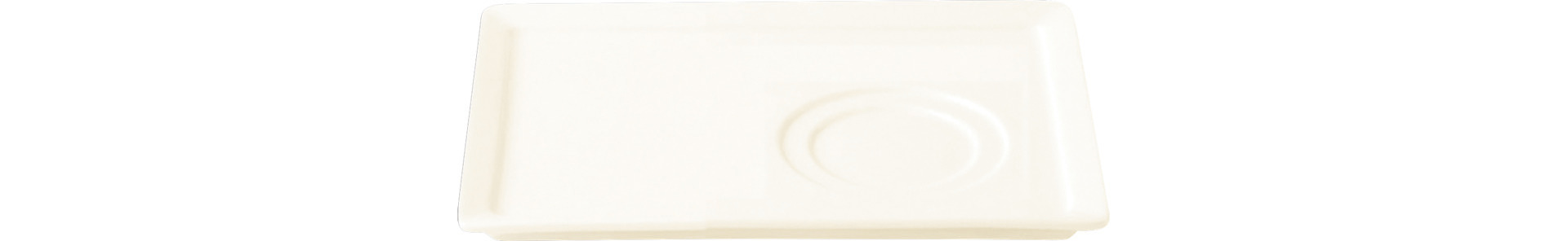 Platte Wasabi rechteckig 2 Ringe 180 x 140 mm crème