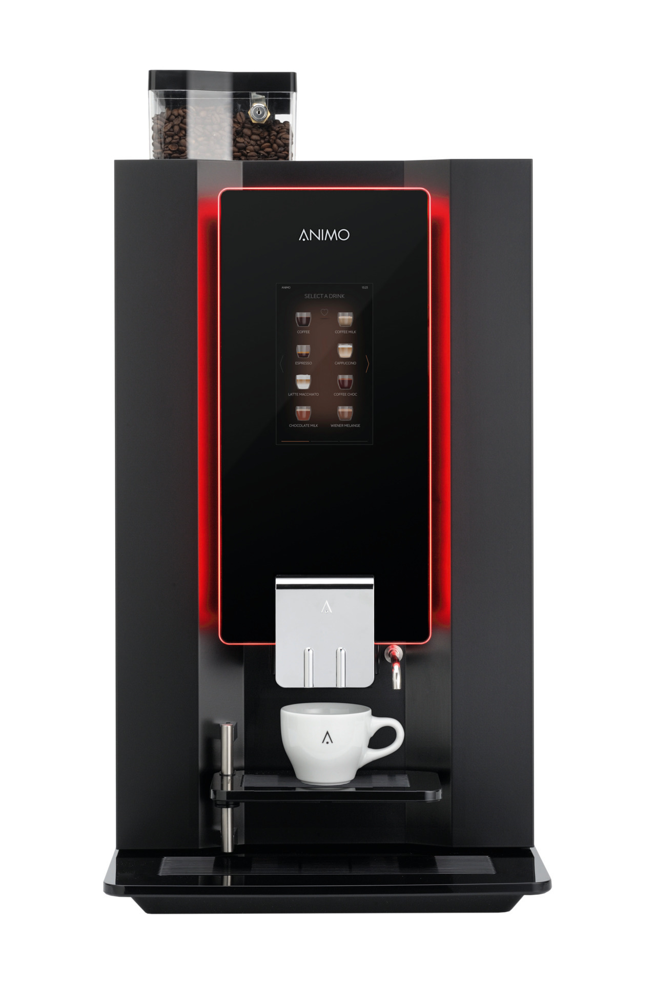 Kaffeevollautomat 2 x 1,60 l / OptiBean  3 Touch / schwarz