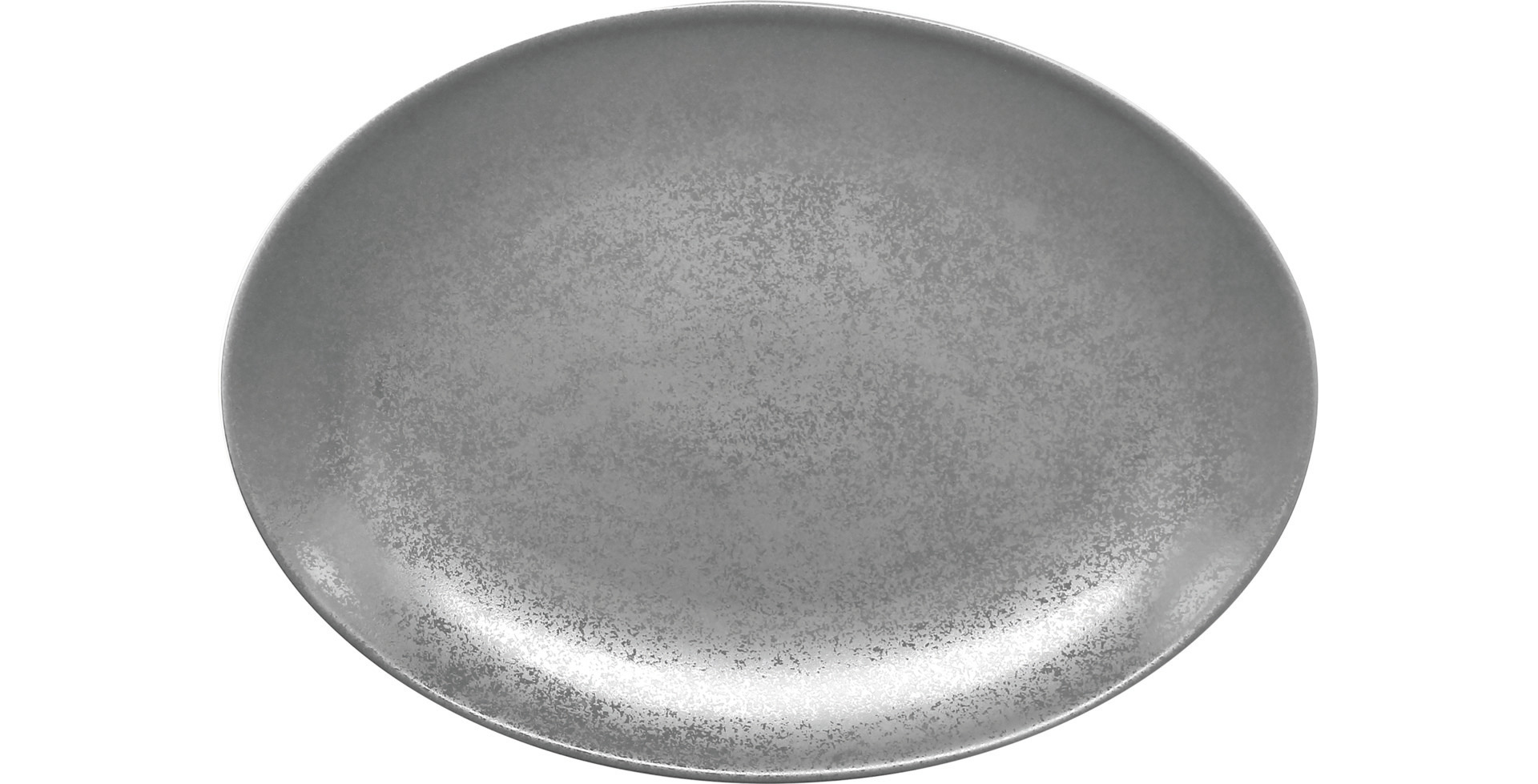 Platte oval 320 x 230 mm grau