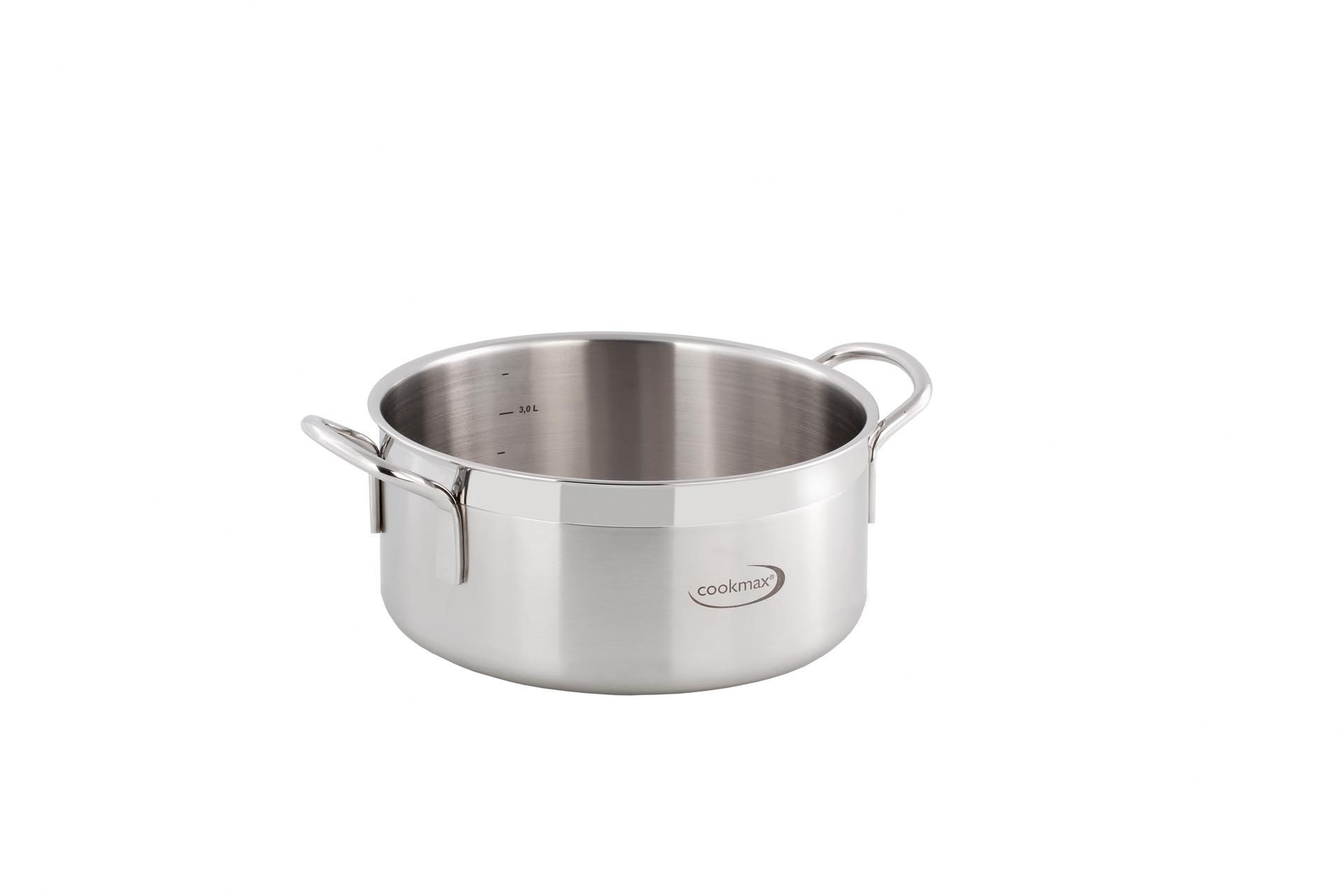 Bratentopf flach "Cookmax Gourmet" 32 cm H: 15 cm Inhalt 12 l