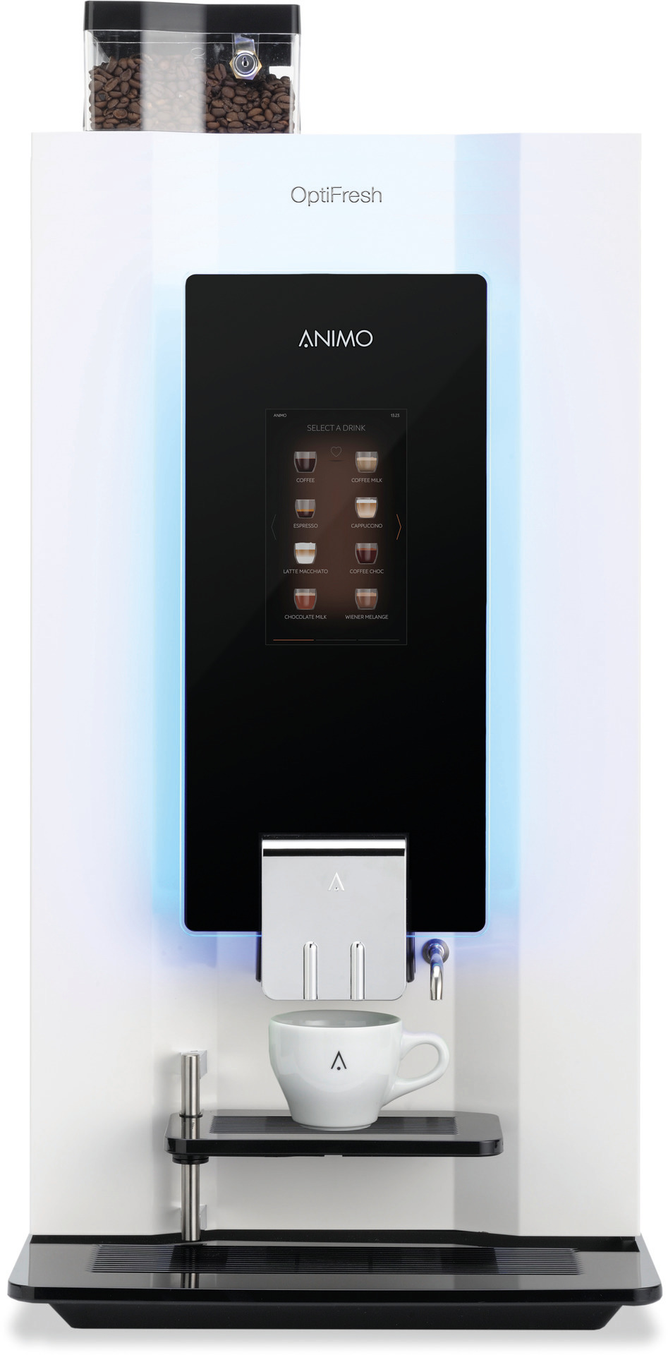 Kaffeevollautomat 2 x 5,10 l /  OptiFresh 2 Touch / weiß