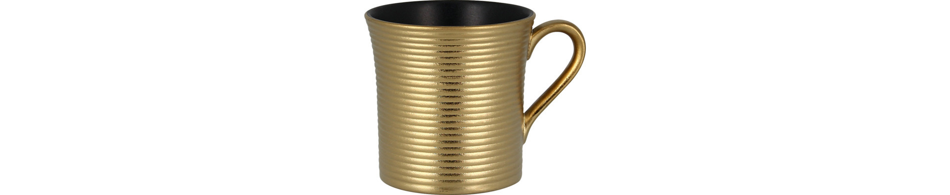 Kaffeetasse 77 mm / 0,20 l schwarz / gold