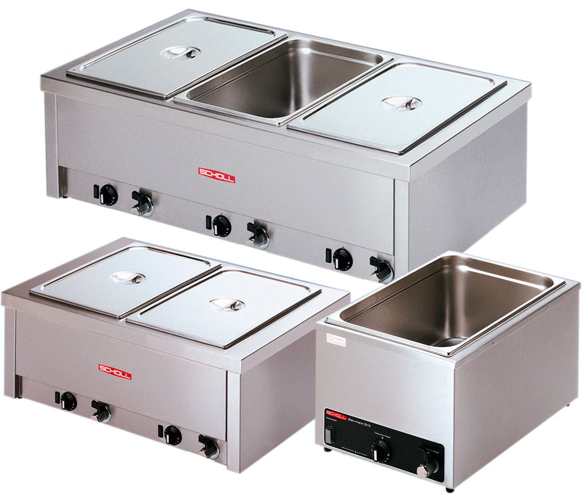 Elektro-Bain Marie 4 x GN 1/1 -  200 mm tief / 4,00 kW / Tischgerät