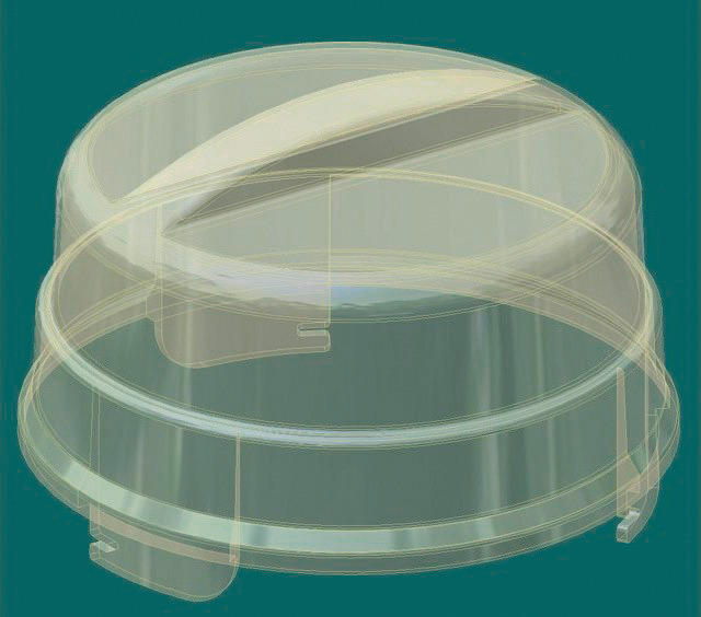 Abdeckhaube für Tellerstapler 200 mm hoch Polycarbonat transparent