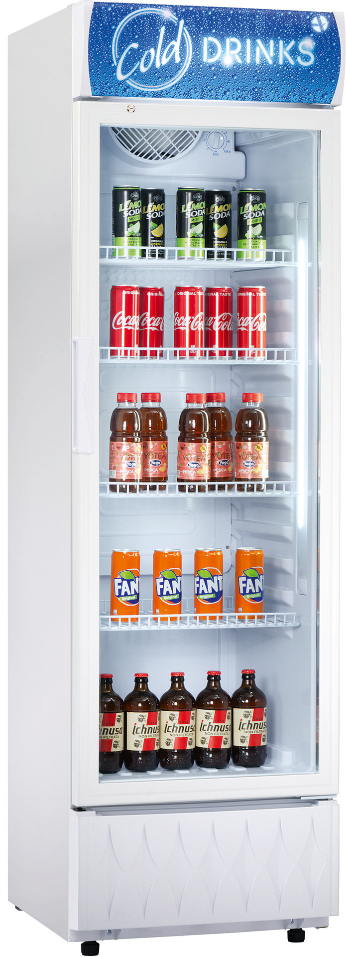 Flaschenkühlschrank Glastür 295 l