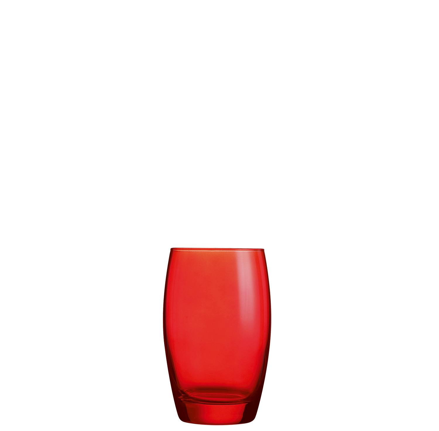 Longdrinkglas 76 mm / 0,35 l transparent + rot besprüht