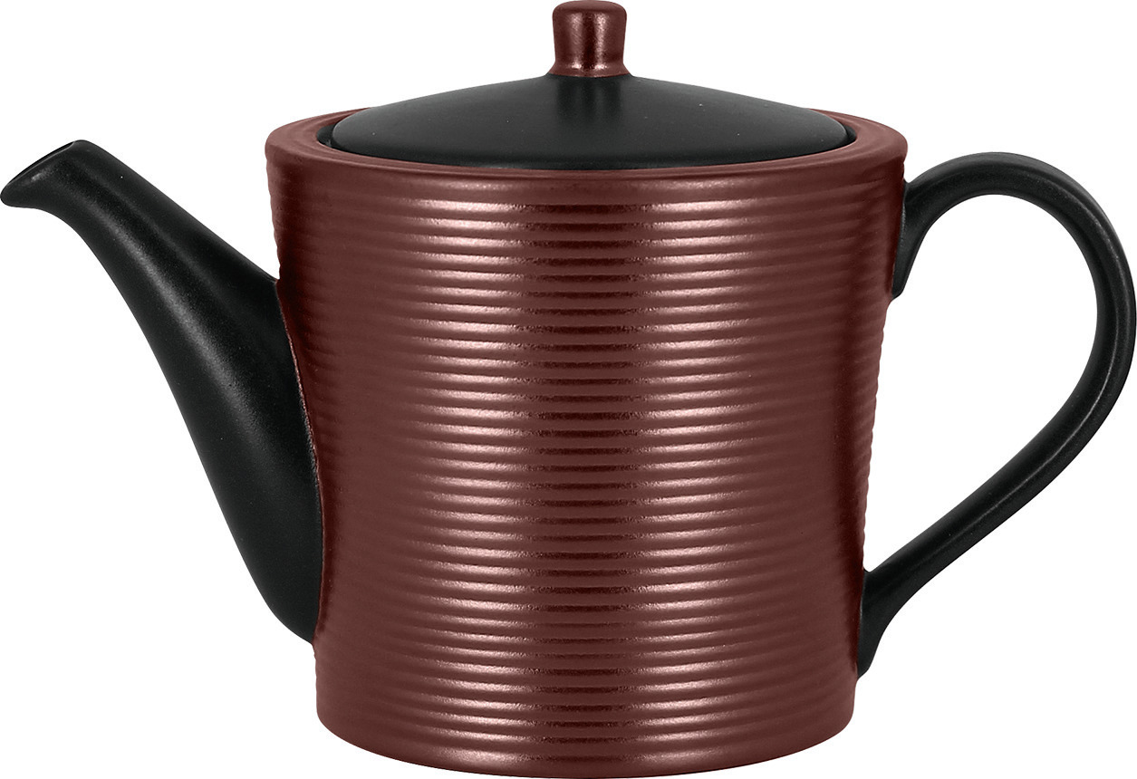 Teekanne mit Deckel 0,40 l schwarz / bronze