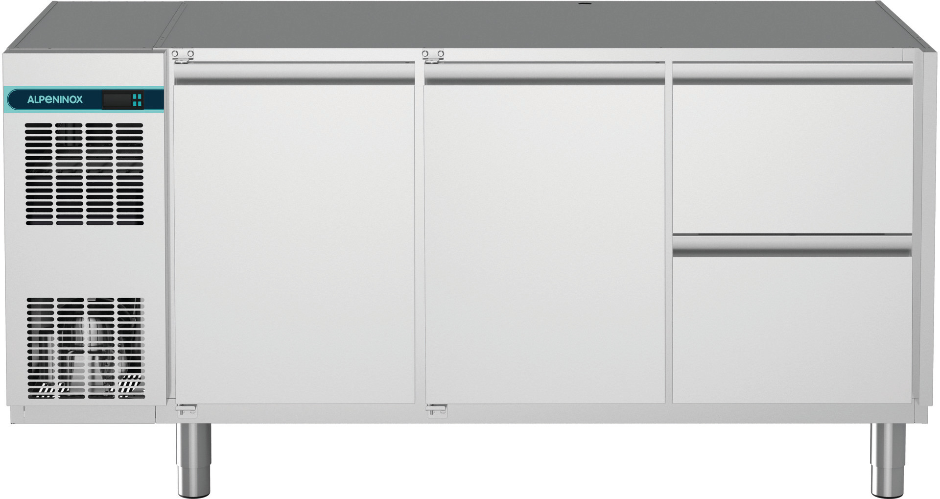 Umluft-Tiefkühltisch 211,00 l / 2 Türen  + 2 Schubladen für GN 1/1