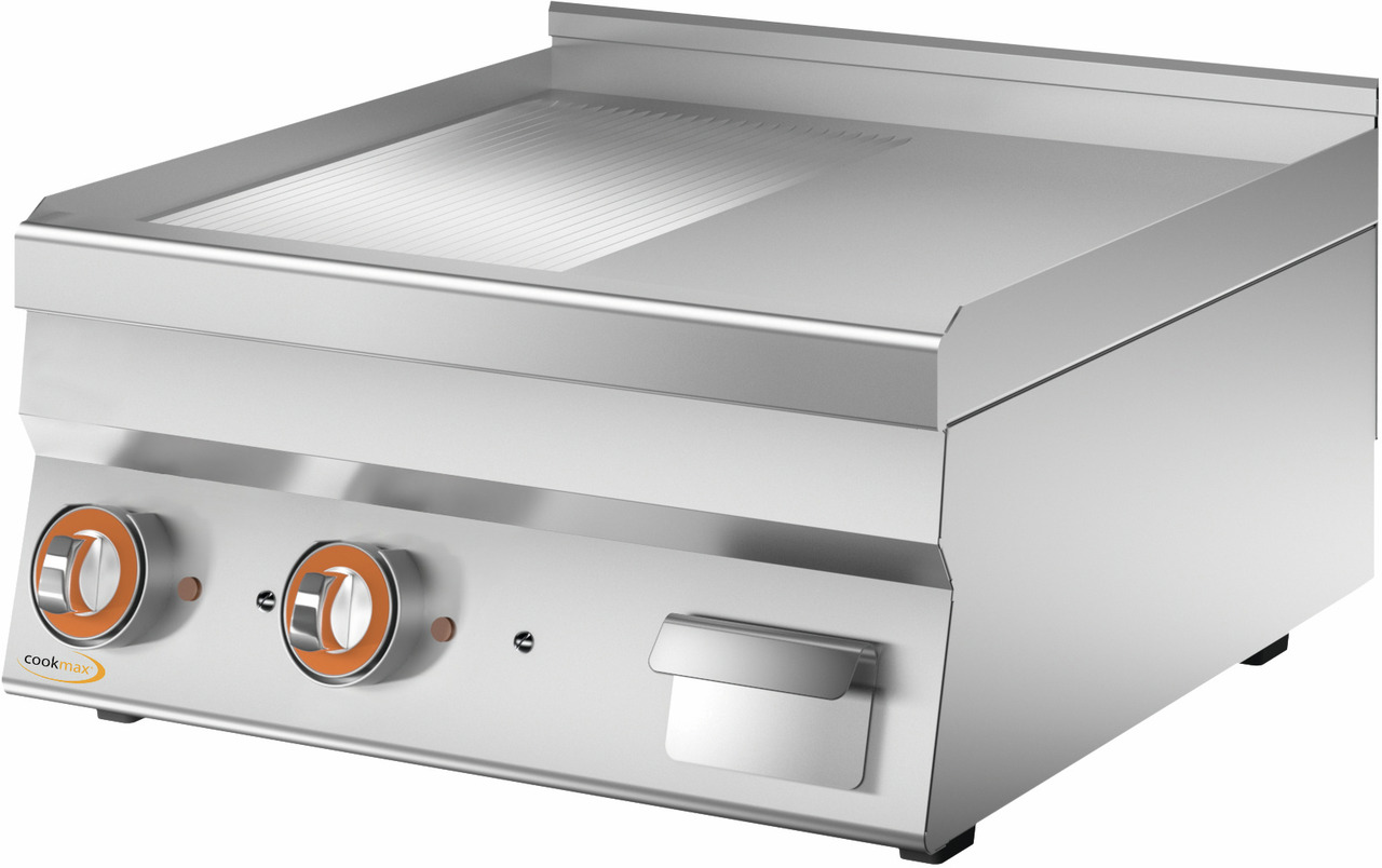Elektro-Grillplatte, 1/2 + 1/2 gerillt