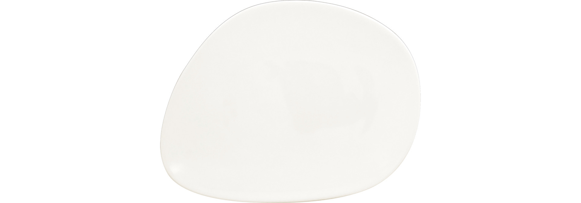 Teller flach shaped 200 x 160 mm plain-white