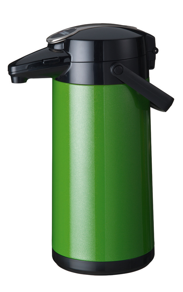 Isolierkanne Furento 2,20 l / mit  Druckhebel / mit Edelstahlzylinder grün