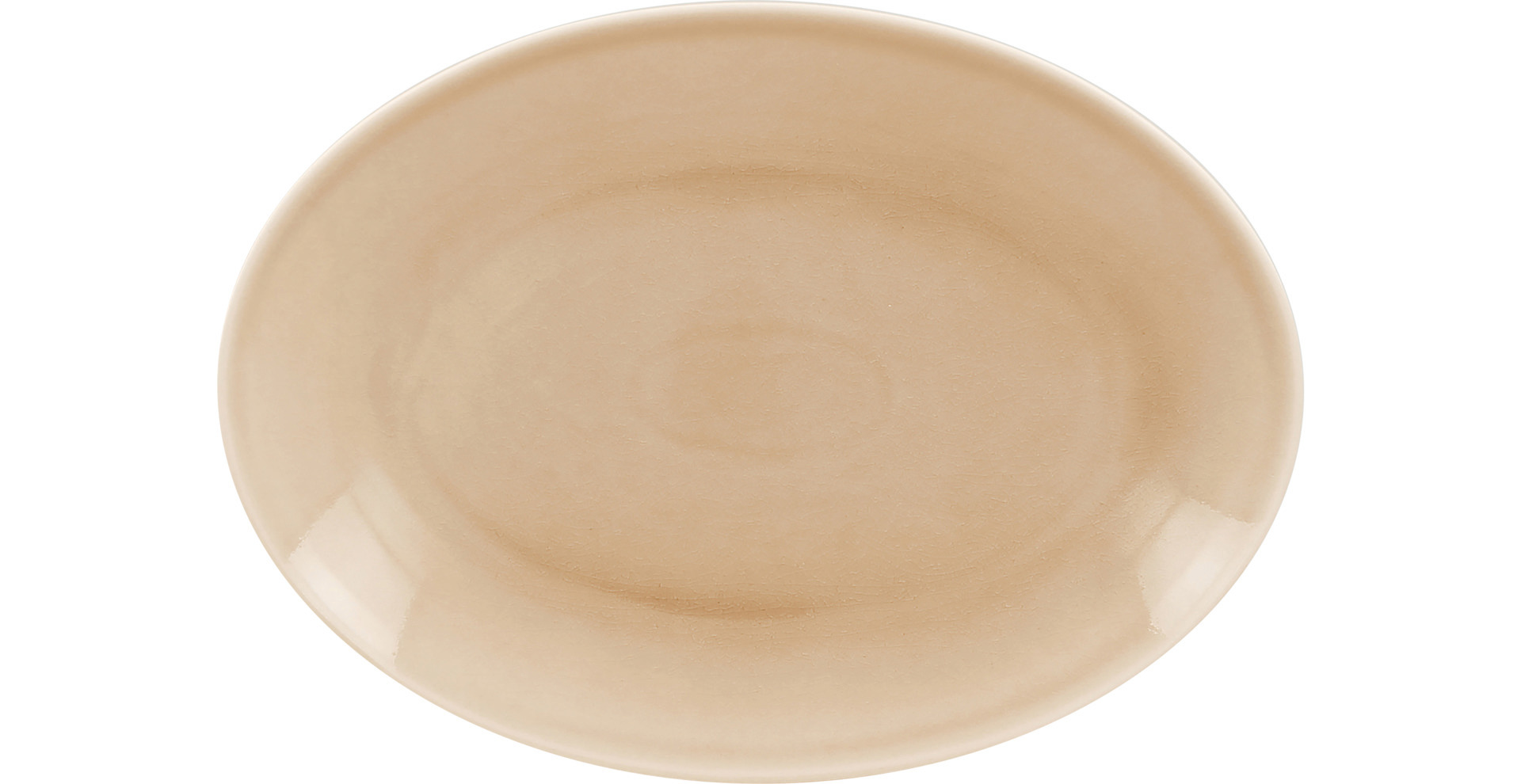 Platte oval 260 x 190 mm beige Vintage