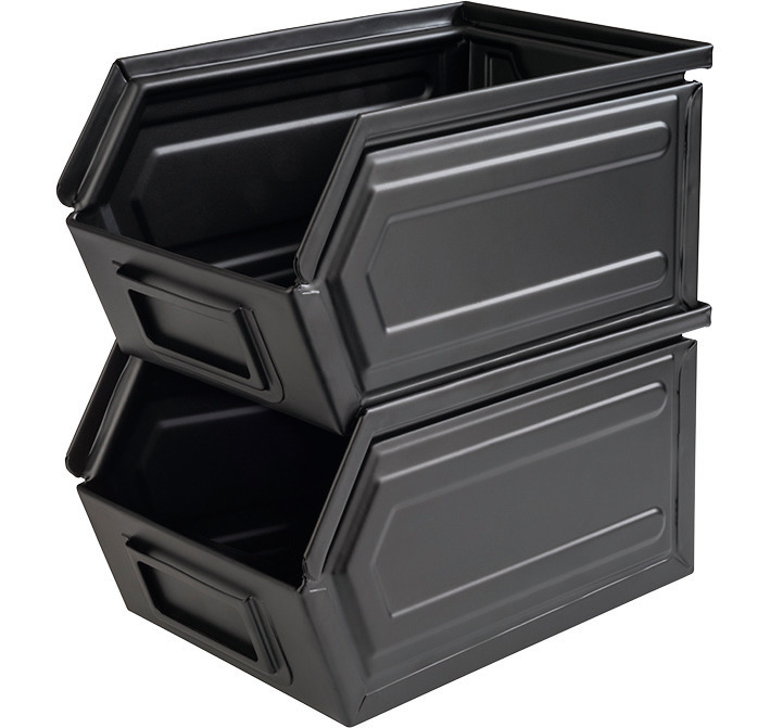 Snackbox 2,40 l / 230 x 155 x 130 mm Metall schwarz