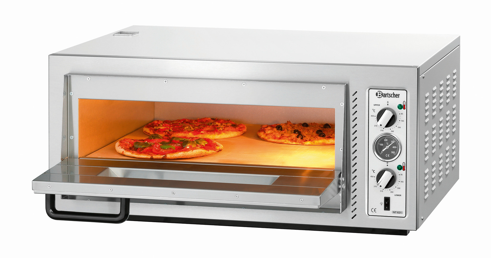 Pizzaofen 605 x 630 x 140 mm 4 Pizzen 300 mm