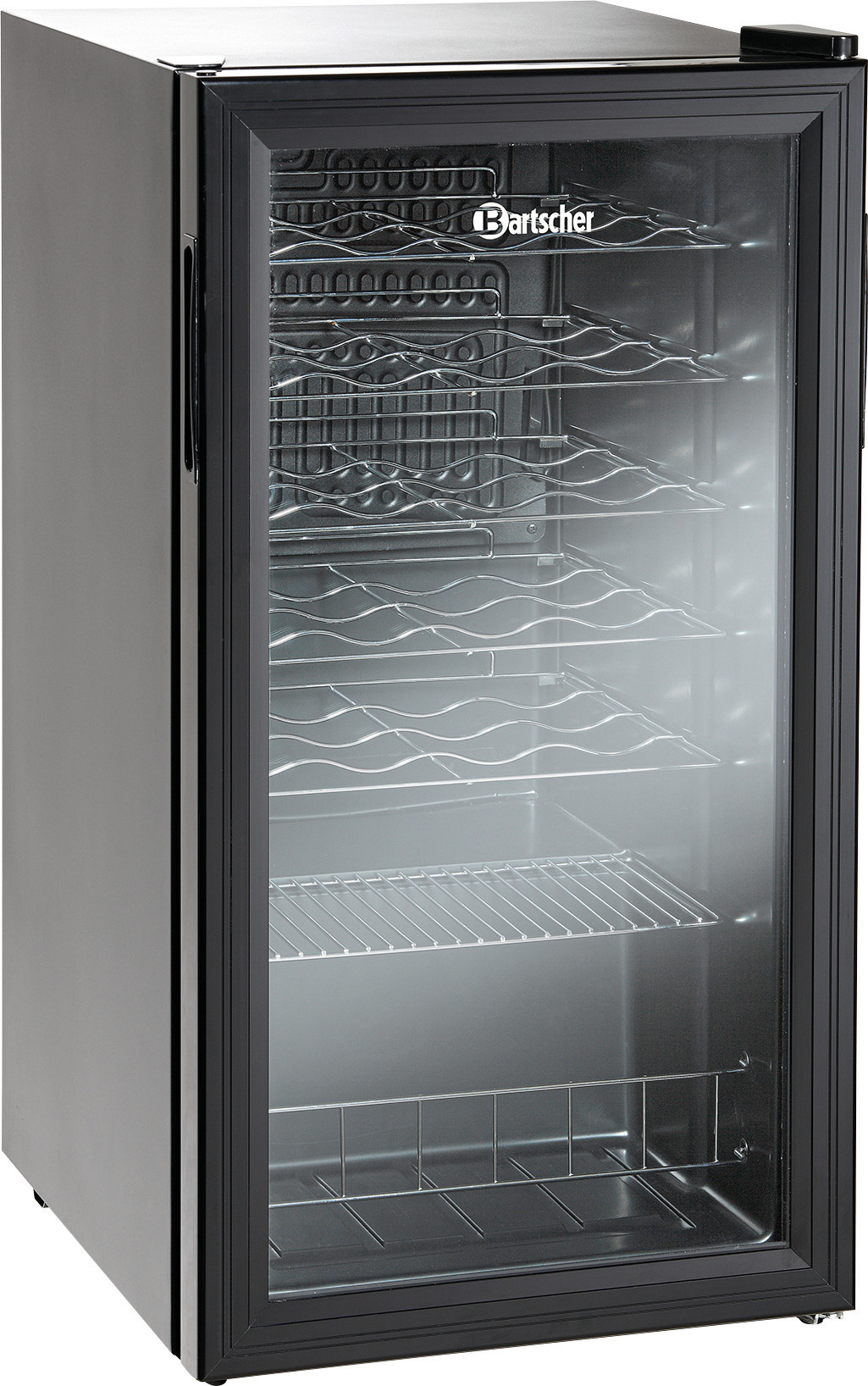Glastürenkühlschrank 88,00 l / 430 x 480 x 825 mm für 28 Flaschen