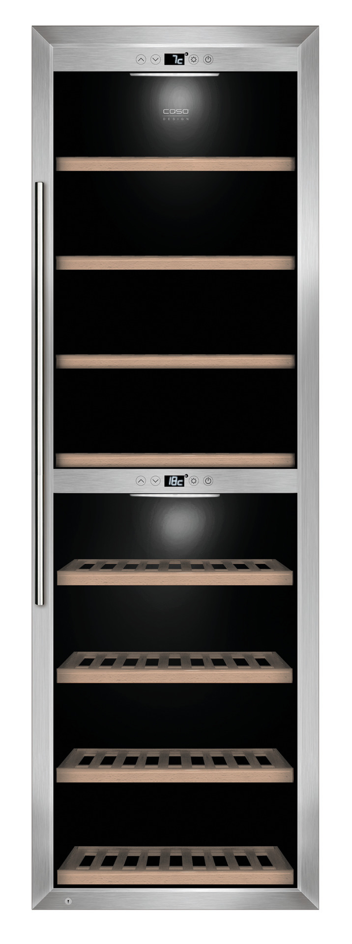 Weinkühlschrank 2 Zonen 180 Flaschen 595 x 680 x 1840 mm