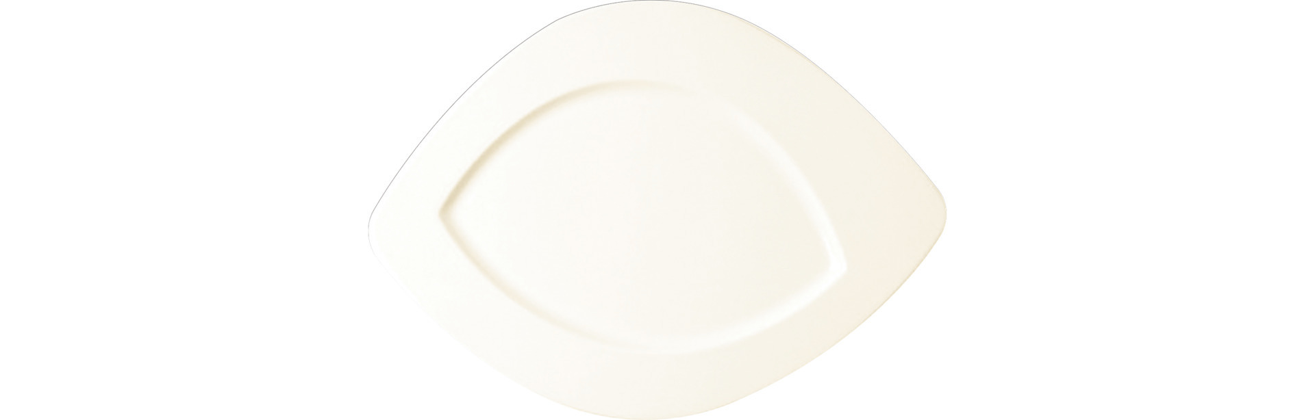 Teller flach oval 190 x 140 mm Vanilla / crème