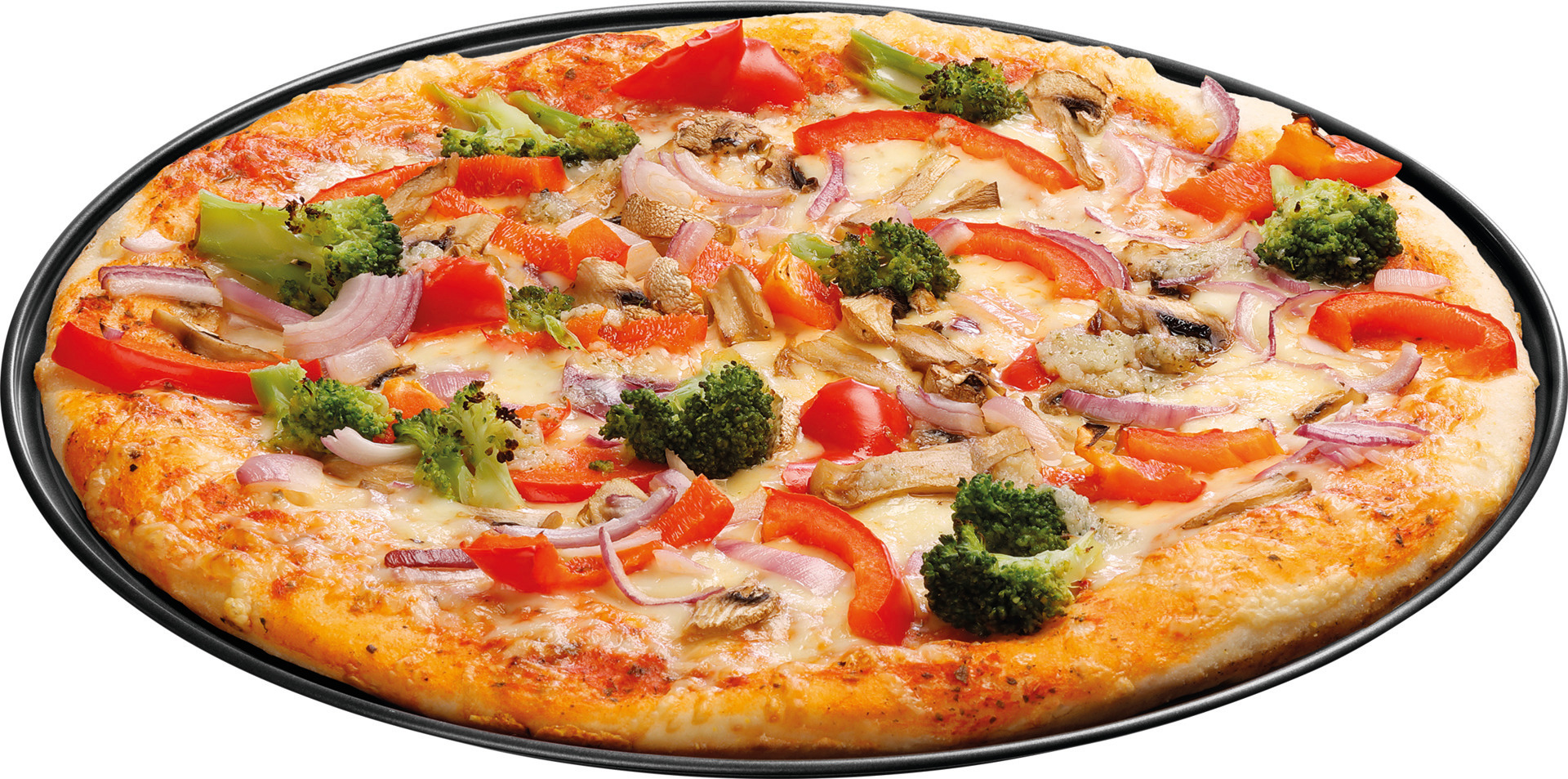Pizza-Backblech 325 x 325 x 10 mm /  Stahl / beschichtet