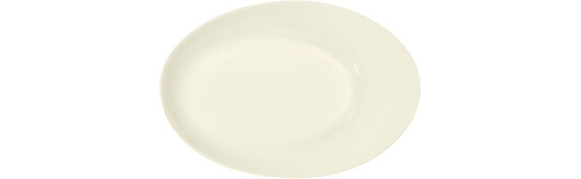 Platte oval mit Fahne 330 x 227 mm