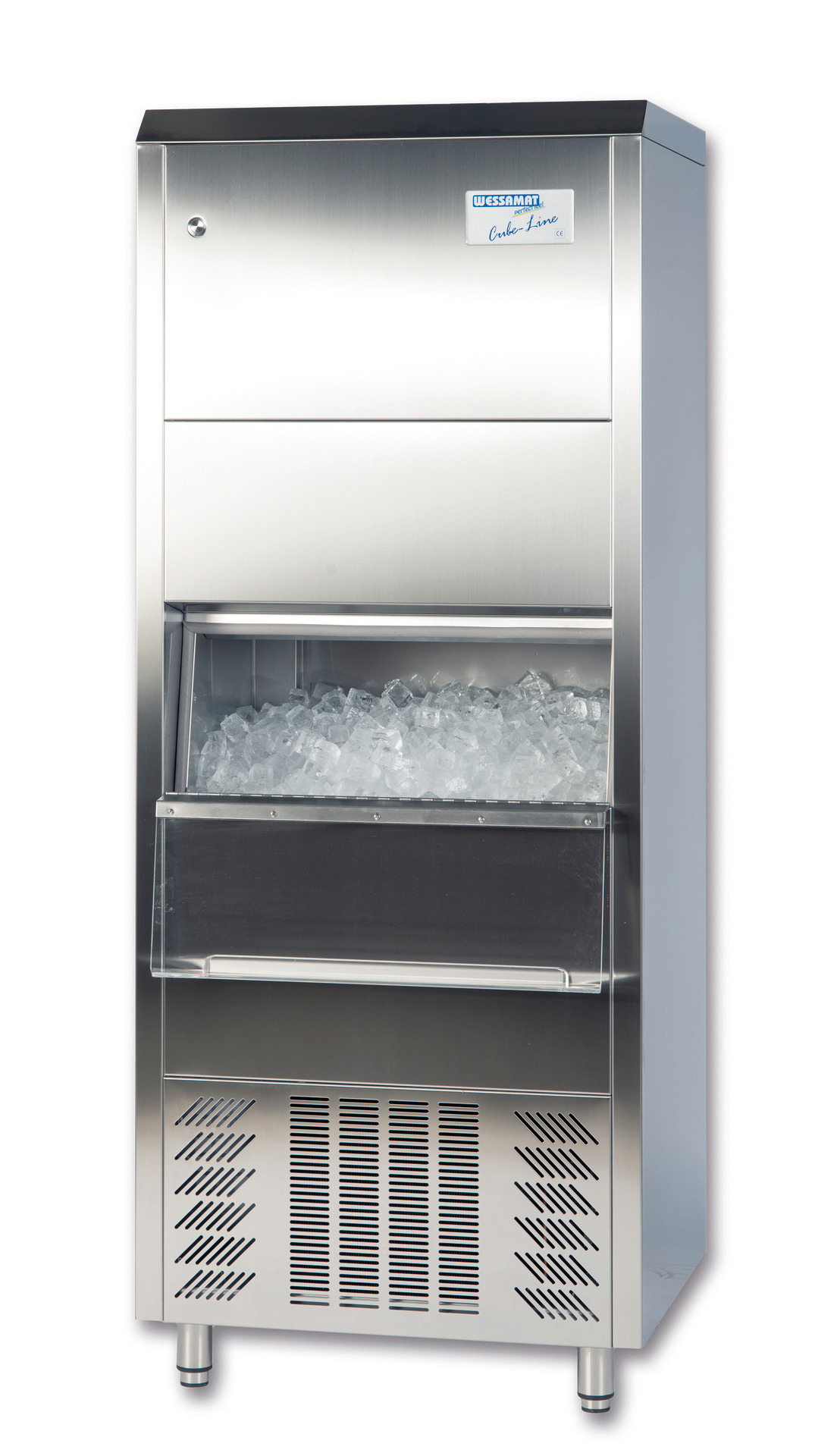 Eiswürfelbereiter IC 130 EW / 125 kg/24h / 60,00 kg Vorrat / Wasserkühlung