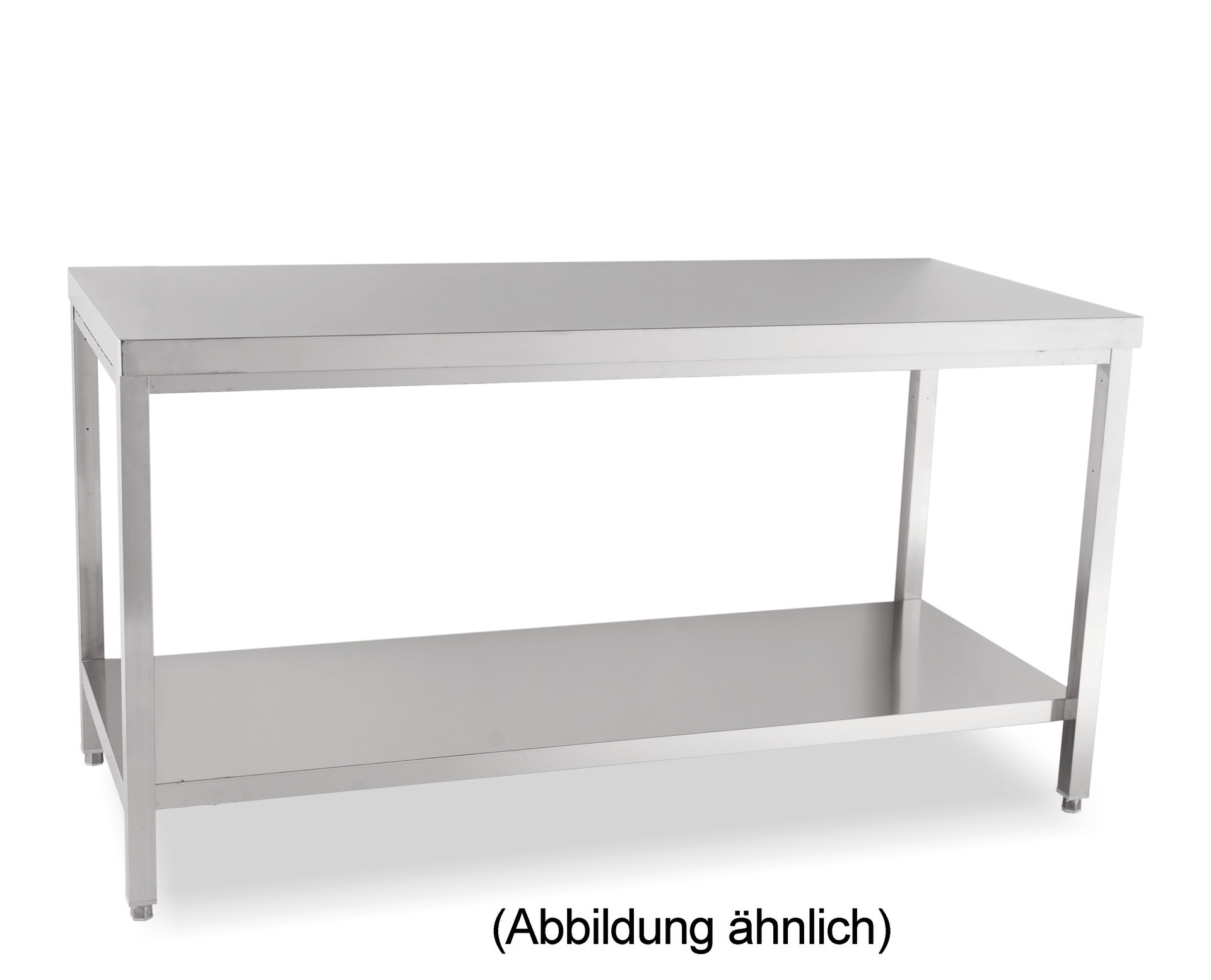 Arbeitstisch verschweißt mit Ablageboden ohne Aufkantung 1100 x 600 x 850 mm