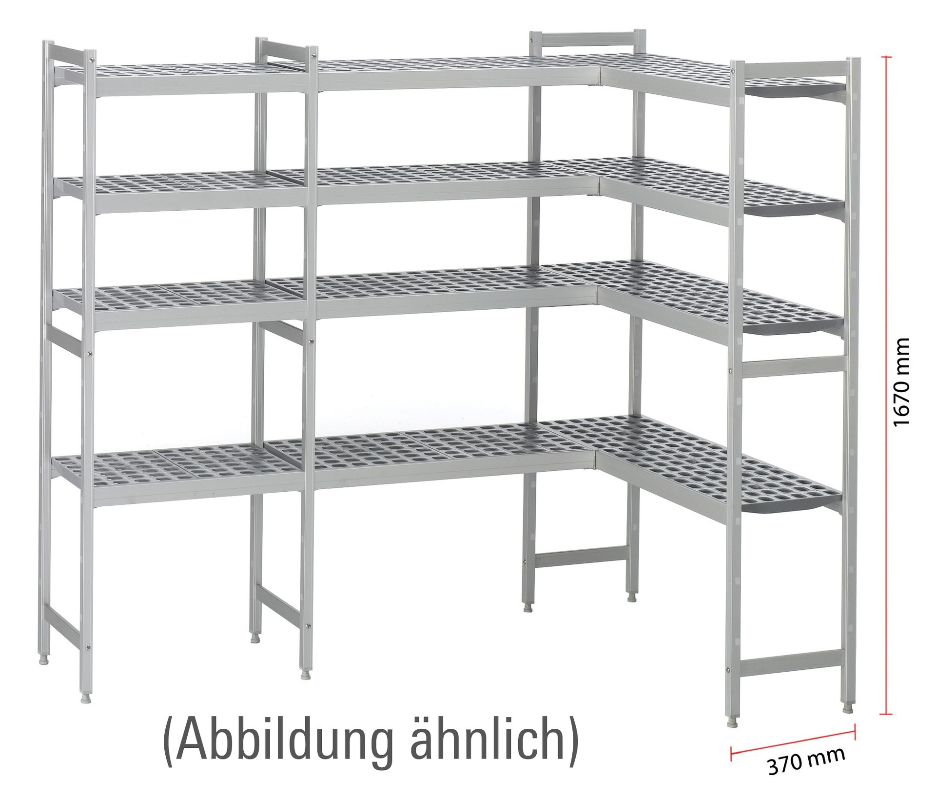 Kühlzellenregal 4 Etagen einzeln passend zu Kühlzelle 661030, 661043